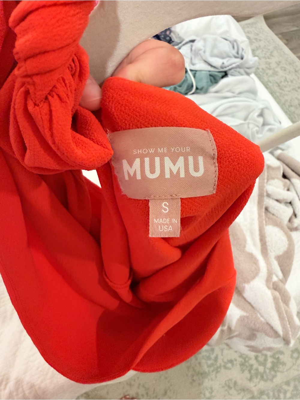 Show Me Your MuMu Bright Red/Orange Halter Mini Dress - Picture 3 of 3